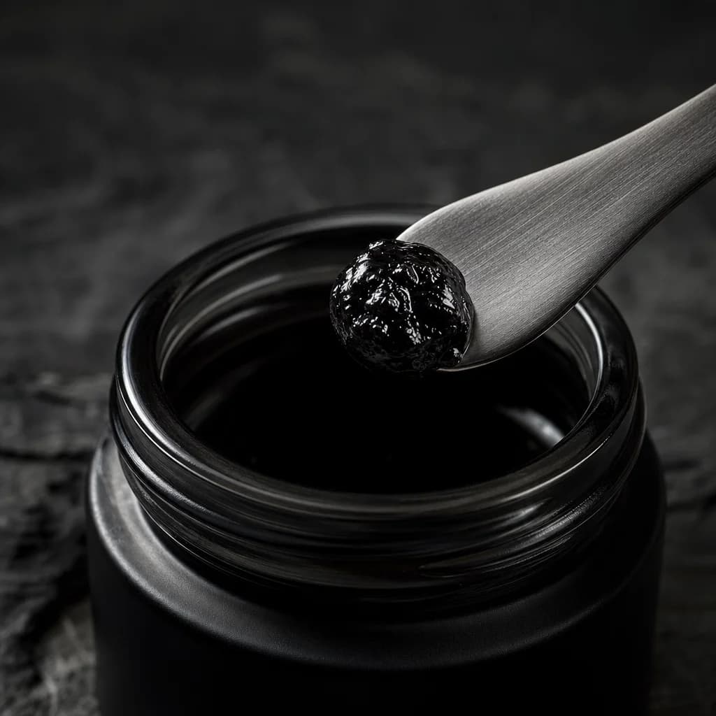 OUTGRYND Shilajit resin with the included measuring spoon
